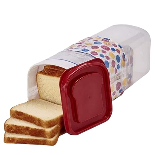 Brotbox luftdicht 13.4x5.1x5.1in wiederverwendbarer Brotbesitzer mit Deckel klarer Sandwich -Behälter für die Küchentheke nach Hause von Rachlicy