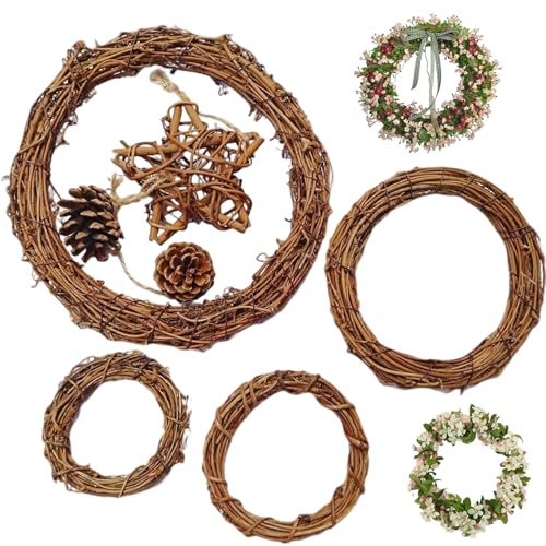 Grapevine Garland 4PCS Natural Grapevine Wrader Hängende Zweiggirlande für DIY Crafts Hochzeitsfeier Home Decor 4 Größen Grapevine Garland 4PCS Natural Grapevine Wrader Hängende Zweiggirlande für DIY Crafts Hochzeitsfeier Home Decor 4 Größen von Rachlicy