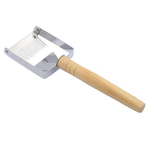 Honig Unklappwerkzeug Edelstahl Honigschaber Unklapper Messer mit langem Holzgriff 9, 5 x 3 Zoll Bienenstockwerkzeug von Rachlicy