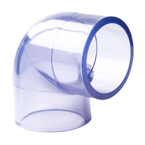 Klarer PVC-Rohr Ellbogen, 2 Zoll PVC 90 Grad Ellbogen, 2-Wege-Rohrbeschläge, tragbare Steckverbinder für DIY Regal Gartenstütze Home-Werkzeuge von Rachlicy