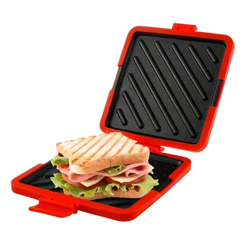 Mikrowellen -Toastie -Sandwichhersteller Hitzebeständiger Mikrowellen -Toaster mit Silikongehäuse Kein Elektrizitätssandwichhersteller für Frühstücksgrill Snacks Mikrowellen -Toastie -Sandwichhersteller Hitzebeständiger Mikrowellen -Toaster mit Silikongehäuse Kein Elektrizitätssandwichhersteller für Frühstücksgrill Snacks von Rachlicy