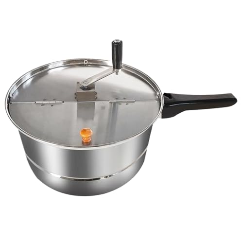 Popcorn Maker Handbuch rühren Popcorn Maker-Maschine, Nicht-Stick-Edelstahl-Kocher, Topf mit Wärmeisolierung Gummi Griff und Deckel-Hauswerkzeugen von Rachlicy