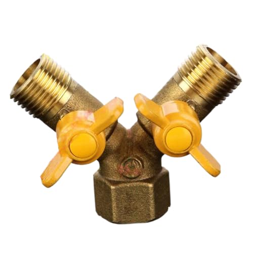 Rachlicy Gartenschlauch-Splitter Y-förmiger Verstellbarer Schlauchsplitter 2 Wege schwere stabile Kleidung-resistente Kupferadapter Dual Faucet Connector Tool von Rachlicy