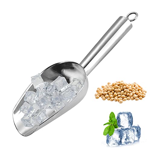 Rachlicy Metall Ice Scooper Edelstahl Eiswürfel Schaufel Futter Scoop Küche Versorgung für Bar Hochzeit Haustier Silber von Rachlicy