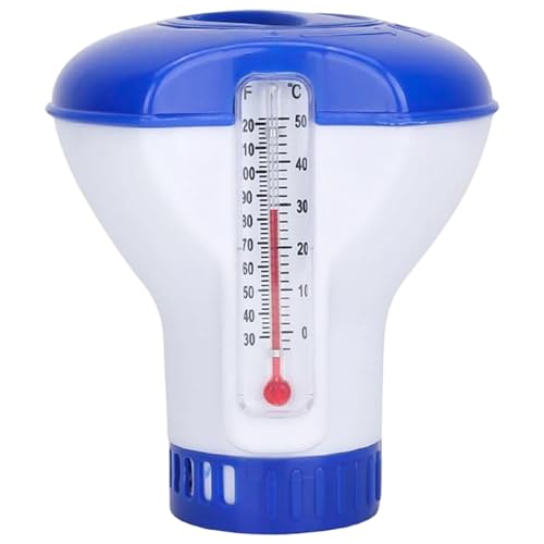 Rachlicy Pool -Chlor -Floater mit Thermometer 5 Zoll Automatisches Chlortabletten -Floater zum schwimmenden Wasser frisch und sauber von Rachlicy