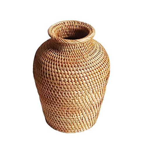 Rattan Vase gewebte Vase Country Rustic Style Blumenkorb für Home Hotel Decor von Rachlicy