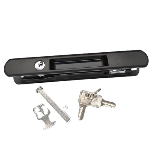 Schiebetürschloss 1.1x7.8 glatte Aluminiumlegierung doppelseitiger Schiebetürverriegelung mit 2 Tasten für Terrassenfenster nach Hause von Rachlicy