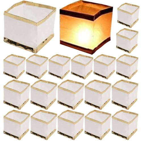 Schwimmende Laternen 20pcs Biologisch abbaubar DIY beschreibbar und zeichnbar von Rachlicy