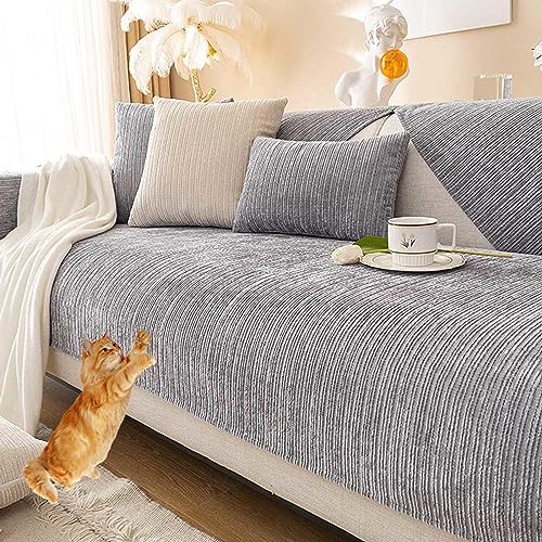 Racib Couch Überzug I Form Stretch U Form XXL Couch Überwurf Sofaüberwurf Decke Sofabezug Ecksofa Samt Couchschoner Eckcouch Hund Katze Sofaschoner 4/3/2/1 Sitzer,M-110x160cm von Racib