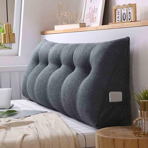 Racib Rückenkissen Bett Sofa Couch Orthopädisch, Lesekissen Für Bett Und Sofa, Rückenlehne Bett Keilkissen Bett Kopfteil Kissen Gepolstert Polster, Bett Sitzkissen Rückenstütze Groß(A,60x20x50cm) von Racib