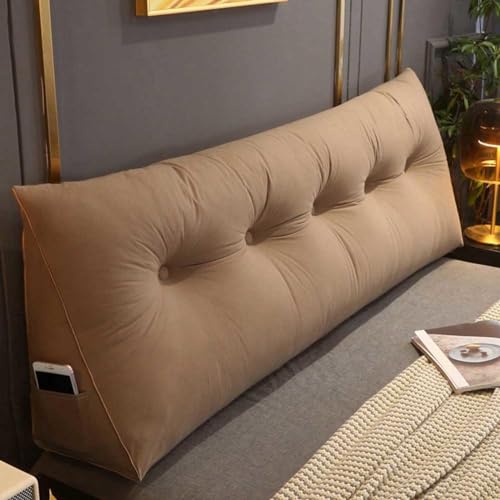 Racib Rückenstützkissen Rückenkissen Bett Lesekissen Für Bett Und Sofa Rückenkissen Keilkissen Sofa Bettkissen Rückenlehne Lesekissen Removable Cover,I-1-180x20x50cm von Racib