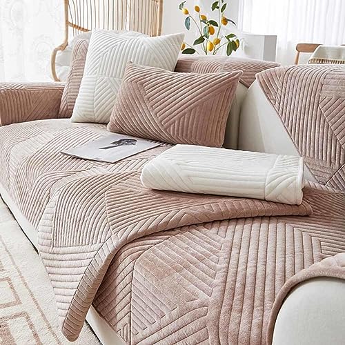Racib Sofa Überzug Samt Ecksofa L Form, Sofabezug Sofabezug rutschfest Plüsch, Couch Überzug u Form Sofaüberwurf rutschfest, Sofaschoner Hund Sofadecken Für Sitzfläche,1-70x150cm von Racib