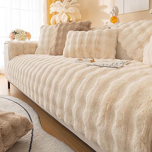 Racib Sofa Überzug Samt Ecksofa L Form, Sofabezug Sofabezug rutschfest Plüsch, Couch Überzug u Form Sofaüberwurf rutschfest, Sofaschoner Hund Sofadecken Für Sitzfläche,L-110x180cm von Racib