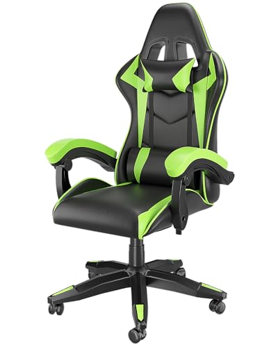 Racingreat Gaming Stuhl Gamer Chair - Computerstuhl Schreibtischstuhl Höhenverstellbar Ergonomisch Bürostuhl für Jugendliche Jungen Mädchen Erwachsene (Grün) von Racingreat