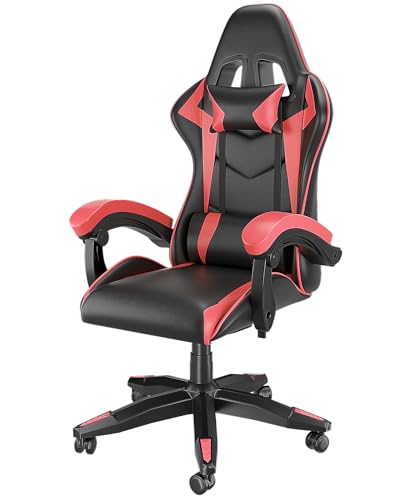 Racingreat Gaming Stuhl Gamer Chair - Computerstuhl Schreibtischstuhl Höhenverstellbar Ergonomisch Bürostuhl für Jugendliche Jungen Mädchen Erwachsene (Rot) von Racingreat
