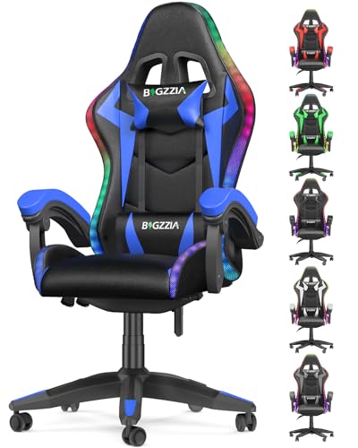 Racingreat Gaming Stuhl mit LED - Gaming Chair Gamer Stühle RGB Licht Beleuchtung Computerstuhl Höhenverstellbar Ergonomisch Höhenverstellbar für Jugendliche Jungen Mädchen Erwachsene Blau Racingreat Gaming Stuhl mit LED - Gaming Chair Gamer Stühle RGB Licht Beleuchtung Computerstuhl Höhenverstellbar Ergonomisch Höhenverstellbar für Jugendliche Jungen Mädchen Erwachsene Blau von Racingreat