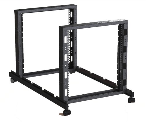 Rack Magic - offener 19 Zoll Vier Säulen Rackschrank - 19" Serverschrank - Rack Schrank (Schwarz, 12HE 1000mm Tiefe) von Rack Magic