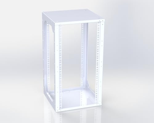 Offener 10" Rack, 12HE Tiefe 290 mm RAL 7035 - Wand o. Boden Montage - Rack Magic von Rack Magic