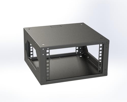 Offener 10" Rack, 3HE Tiefe 290 mm Schwarz - Wand o. Boden Montage - Rack Magic von Rack Magic