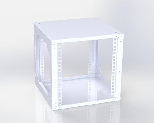 Offener 10" Rack, 6HE Tiefe 290 mm RAL 7035 - Wand o. Boden Montage - Rack Magic von Rack Magic