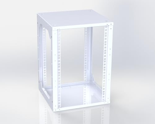 Offener 10" Rack, 9HE Tiefe 290 mm RAL 7035 - Wand o. Boden Montage - Rack Magic von Rack Magic