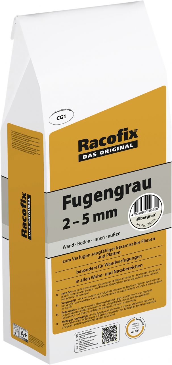 Racofix Fugengrau 2 - 5 mm silbergrau 5 kg von Racofix