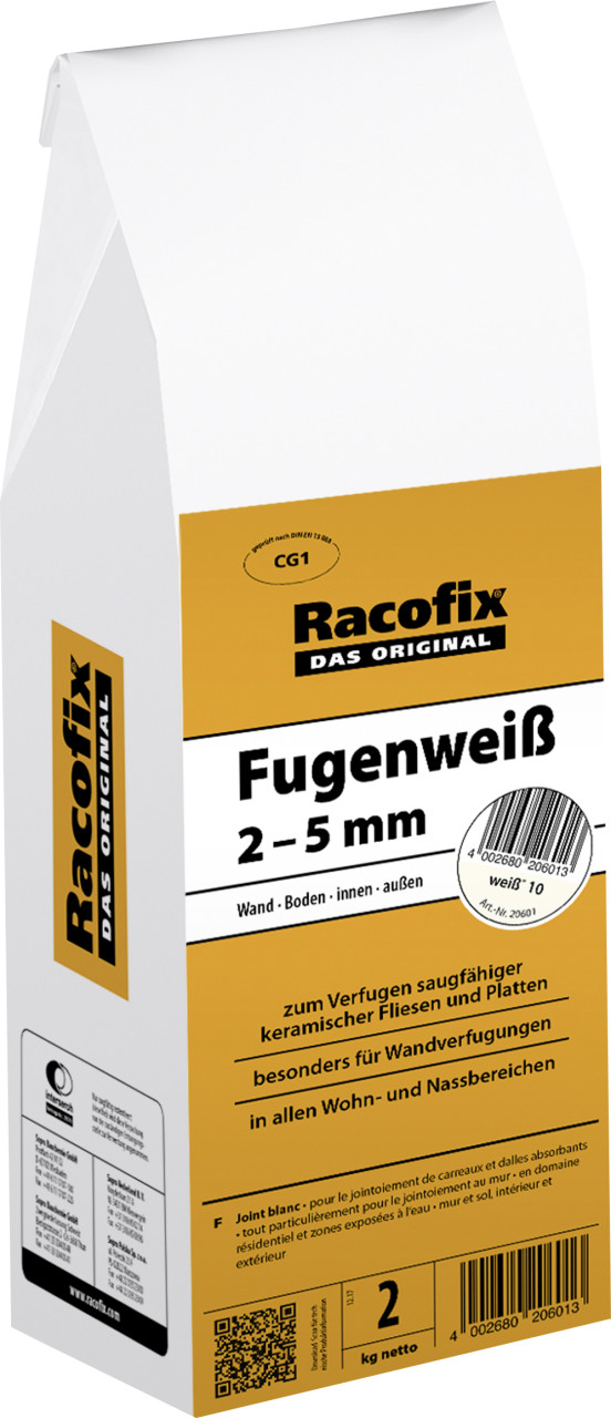 Racofix Fugengrau 2 - 5 mm weiß 2 kg von Racofix