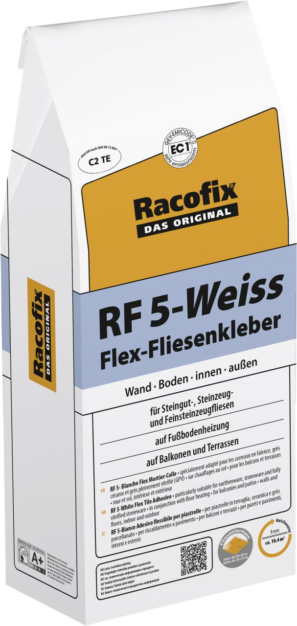 Racofix RF5 Weiß-Flex Fliesenkleber 5 kg von Racofix