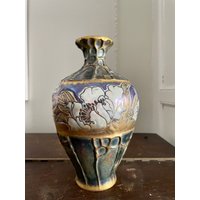 Vintage Art Deco Emaille Vase von RadRavenDesign