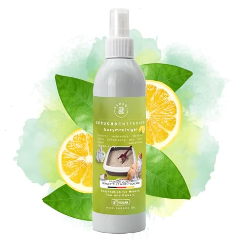 Geruchsentferner Geruchsvernichter 250 ml Enzymreiniger gegen schlechte Gerüche wie Katzenurin/Hundeurin für Käfige/Zwinger/Tiertoiletten von Radami