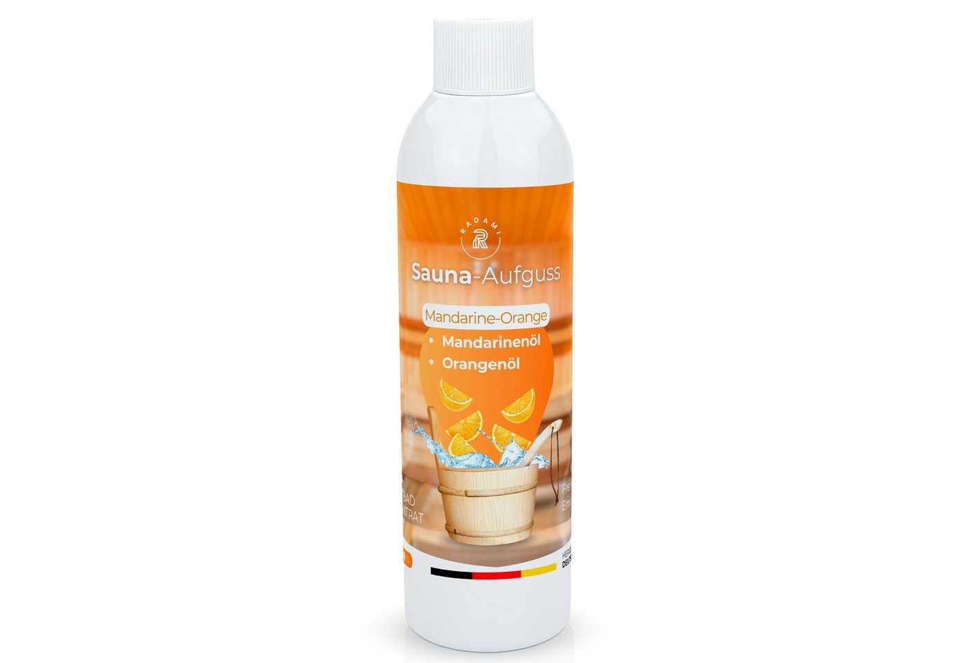 Radami Aufgusskonzentrat Saunaaufguss Sauna Konzentrat Mandarine Orange 250ml Radami Aufgusskonzentrat Saunaaufguss Sauna Konzentrat Mandarine Orange 250ml von Radami