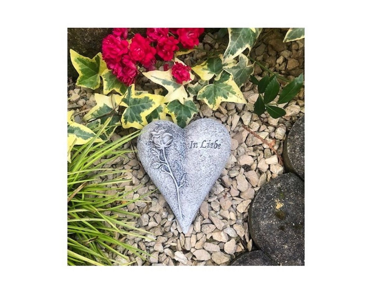 Radami Gartenfigur Herz Grabherz m.Rose Grabschmuck "In Liebe" 14 cm Radami Gartenfigur Herz Grabherz m.Rose Grabschmuck "In Liebe" 14 cm von Radami