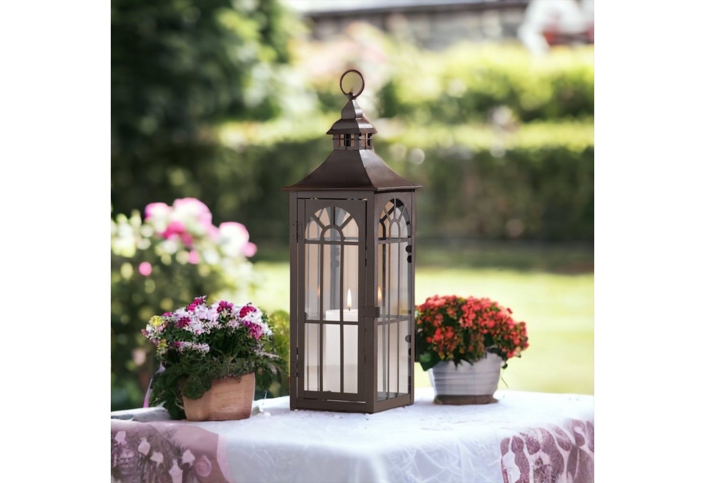 Radami Gartenfigur Laterne Windlicht Gartenlaterne Metall 45 cm Radami Gartenfigur Laterne Windlicht Gartenlaterne Metall 45 cm von Radami