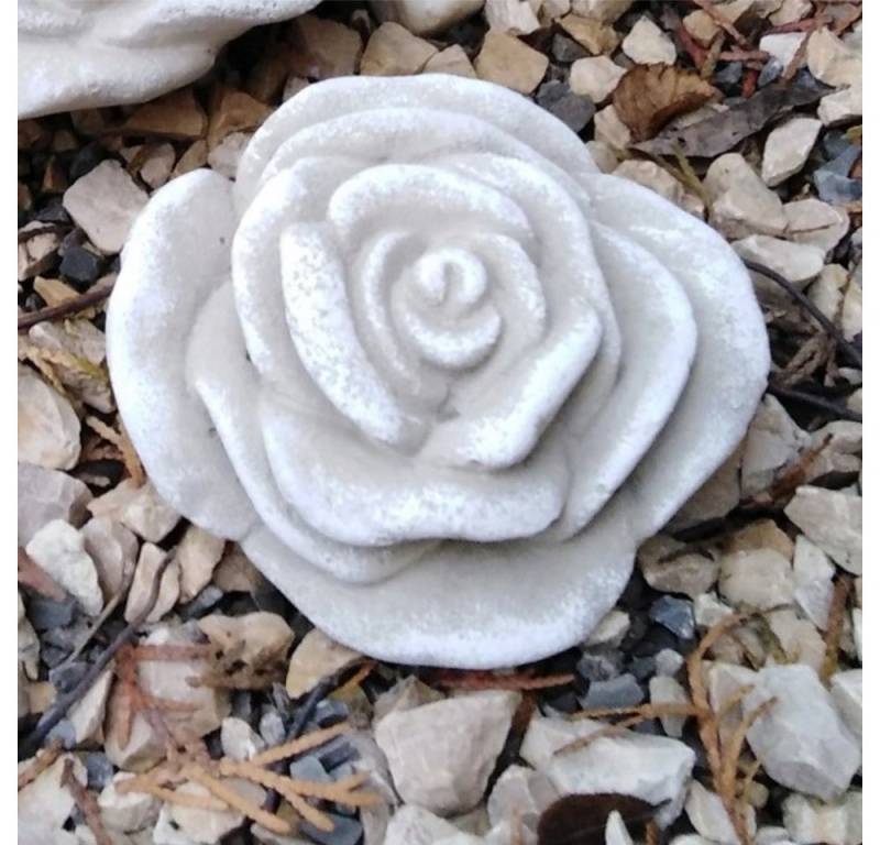 Radami Gartenfigur Stein Rose Rosenblüte Steinguss Gartendeko 10cm von Radami