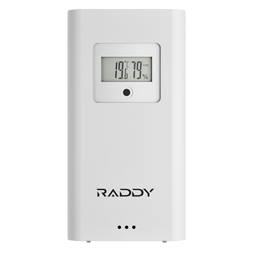 Raddy R4 Indoor Outdoor Funk-Fernbedienungssensor, für WF-80C Heim-Wetterstation von Raddy