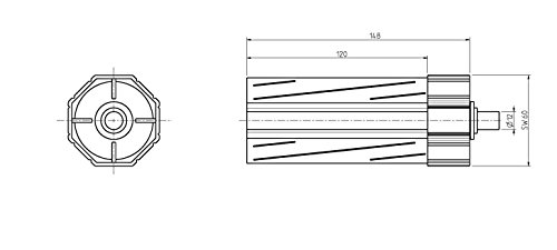 Rademacher 4030 Kunststoffkapsel für Sw60 D12 mm Achstift, L120 mm von Rademacher