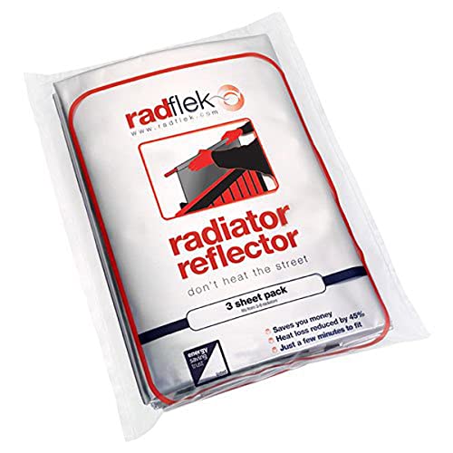 Radflek - Heizkörper Reflektoren Mit Radstik (3 Seiten, 2 Selbstklebende Streifen, für 3-6 Heizkörper) von Radflek