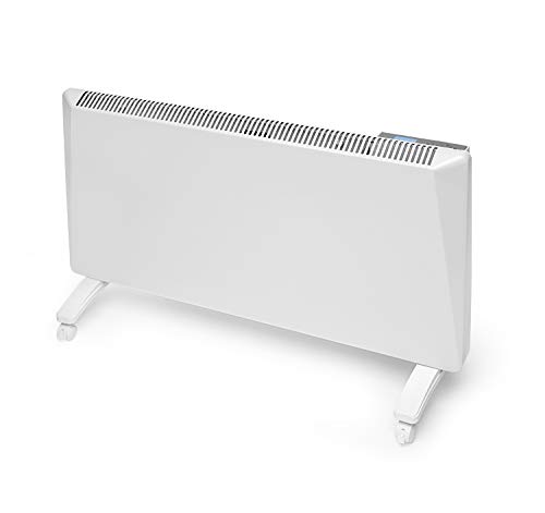 Radialight® Sirio Tragbarer Elektrokonvektor aus Metall mit niedrigem Verbrauch, digitale Steuerung, programmierbare Temperatur, Eco-Heizung, energiesparend, Feuchtigkeitsschutz, IP24 (1500 W) von Radialight