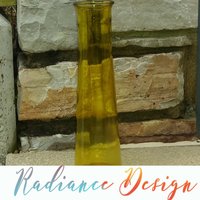 Linden 23 cm Große Gelbe Zylinder Glasvasen von RadianceDesignShop