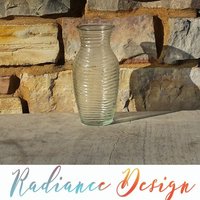 Ripple Vase; 7 in Klarer Vase. | Ausgewählte Anpassbare Farben von RadianceDesignShop