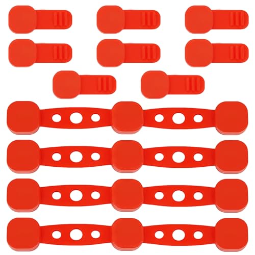 4 Sets Air Fryer Magnet Silikon Schnalle, Magnetische Backpapier Befestigungsschnalle, Haftet Fest, Geeignet zum Befestigen von Backpapier-Einsätzen für Airfryer (Rot) von Radianeroryi