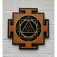 Ganesha Yantra Wand Kunst 30 cm, Laser Cut, Heilige Geometrie, Sri Chakra, Shree Yantra, Shri von RadiantHeartsLLC