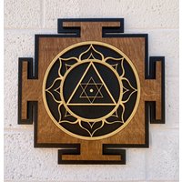 Ganesha Yantra Wand Kunst 30 cm, Laser Cut, Heilige Geometrie, Sri Chakra, Shree Yantra, Shri von RadiantHeartsLLC