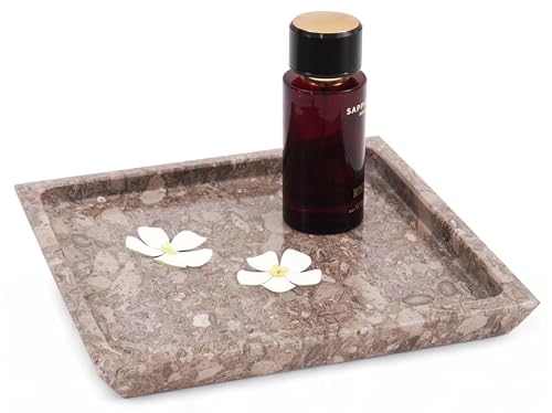 Radicaln Mable Serviertablett, 25,4 cm, Ozeanisch, handgefertigt, quadratisch, Cafeteria-Tabletts für Küche, Arbeitsplatte, ideales Essen und Serviergeschirr, Servierplatte für Partyzubehör von Radicaln