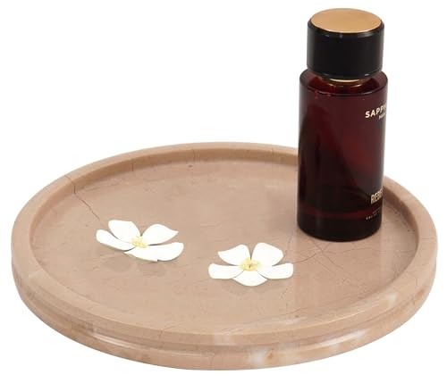 Radicaln Marmor-Serviertablett, 25,4 cm, Verona, handgefertigtes rundes Tablett für Partyzubehör, moderne Servierschale und Lebensmitteltabletts für Party, Cafeteria, Tabletts zum Servieren von von Radicaln