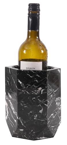 Radicaln Marmor-Weinkühler, schwarz, 16,5 cm, handgefertigter Getränkekühler für Barzubehör, Weinkühler für Flasche & Champagner – Flaschenkühler, Weinflaschenhalter für Bar-Dekor Radicaln Marmor-Weinkühler, schwarz, 16,5 cm, handgefertigter Getränkekühler für Barzubehör, Weinkühler für Flasche & Champagner – Flaschenkühler, Weinflaschenhalter für Bar-Dekor von Radicaln