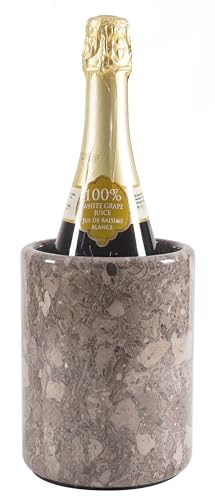 Radicaln Marmor-Weinkühler Oceanic 16,5 cm, handgefertigter Getränkekühler für Barzubehör, Weinkühler für Flasche und Champagner – Weinflaschenhalter für Bar-Dekor von Radicaln