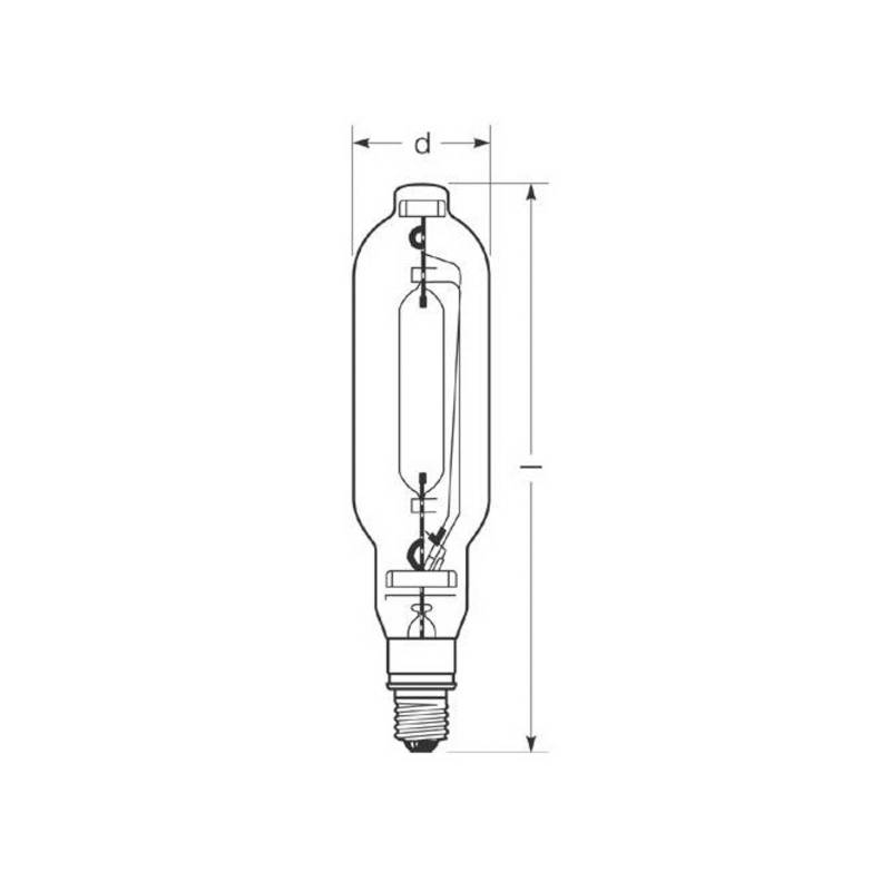 RADIUM Halogen-Metalldampflampe E40 2000W HRI-T NSC klar von Radium