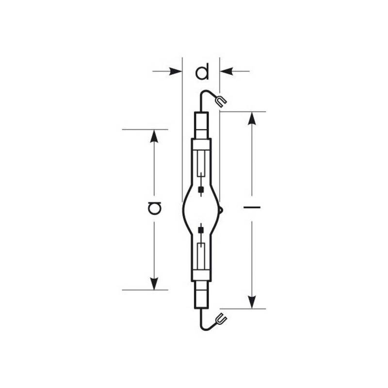 RADIUM Halogen-Metalldampflampe K12s 1000W HRI-TS NDL/S von Radium
