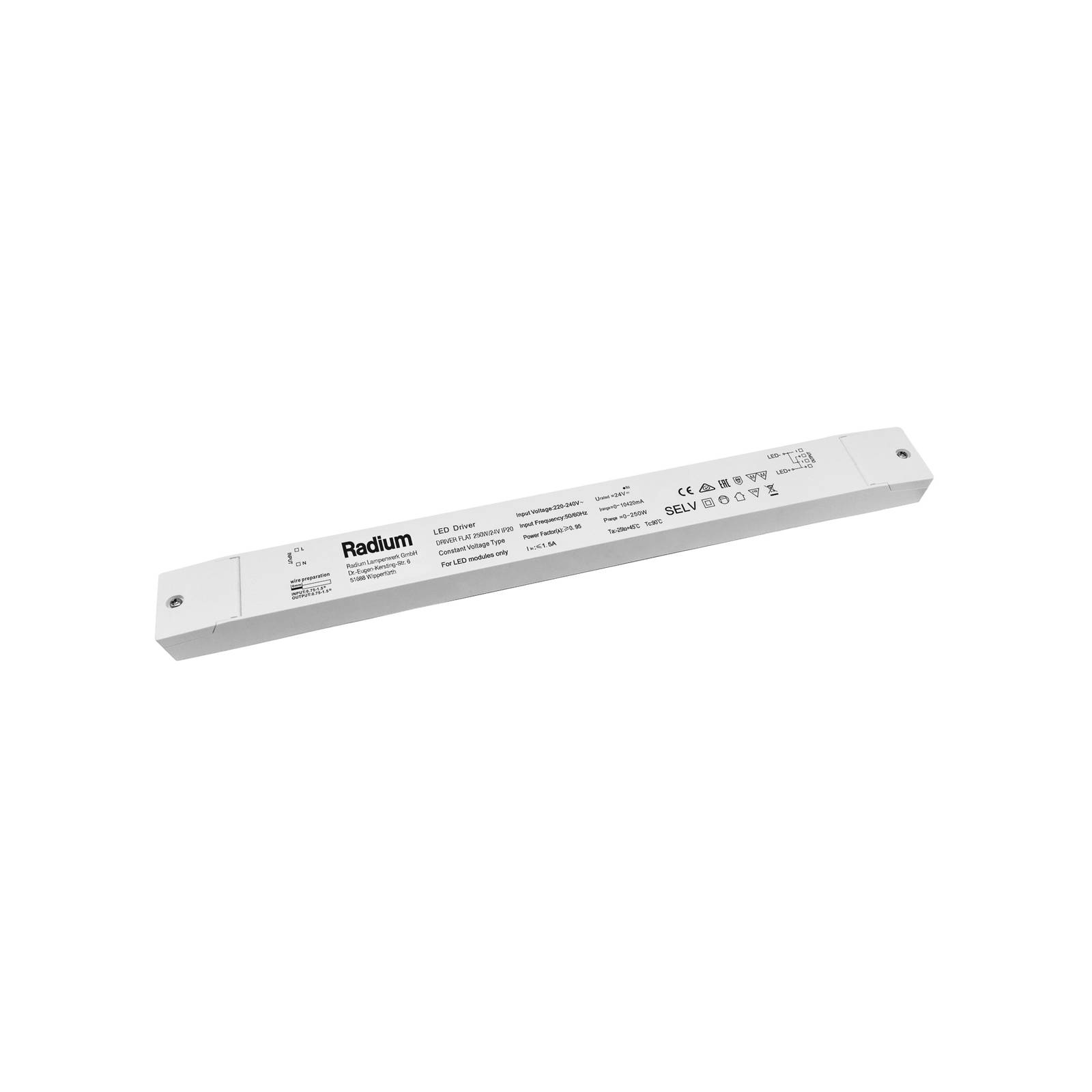 Radium Flat LED-Treiber für Strips 250W/24V von Radium